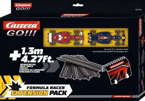 Carrera 71604 GO - 4× rovinka +1,3 m Red Bull Verstappen + Ferrari Hamilton
