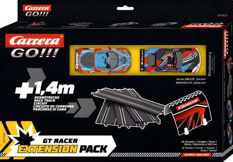 Carrera 71605 GO - +1,4 m dráhy Ferrari 296 GT3 a BMW M4 GT3