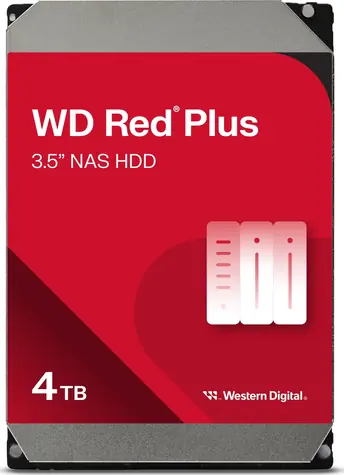 WD Red Plus (EFPX) 4TB / HDD / 3.5" SATA III / 5 400 rpm / 256MB cache / pro NAS