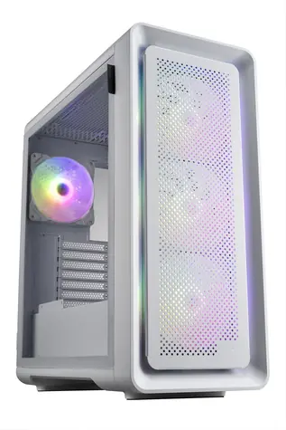 Fortron CUT593P bílá / PC skříň / Big Tower / ATX / 4x 140mm ARGB / bez zdroje / průhledná bočnice