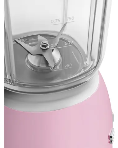 Smeg BLF03PKEU růžová / Stolní mixér / 800 W / 1.5 L / 4 rychlosti
