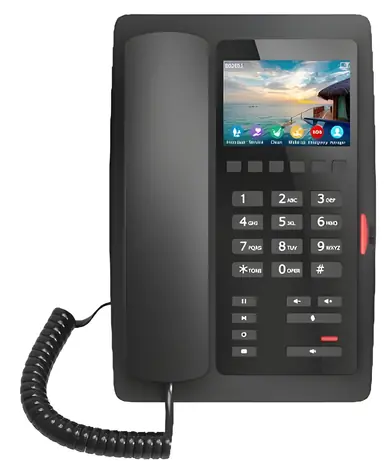 Fanvil H5W černá / Hotelový IP telefon / Wi-Fi / PoE / 3.5" / 2 linky