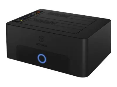Icy Box dokovací a klonovací stanice černá / Dokovací stanice pro HDD a SSD / pro 2.5" & 3.5" SATA / USB 3.0