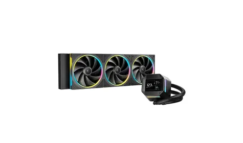 DEEPCOOL LM360 ARGB černá / AIO vodní chladič CPU / 3x 120mm / 2.4" IPS displej / AMD + Intel
