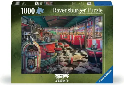 Ravensburger Puzzle Opuštěná místa: Chátrající bistro / 1000 dílků / od 14 let