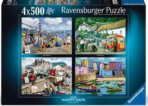 Ravensburger Puzzle Happy Days č. 8: Dovolená / 4x500 dílků