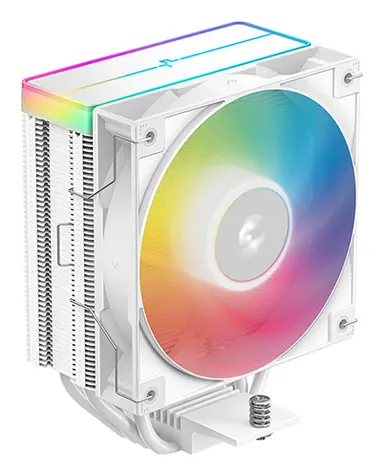 DEEPCOOL AG400 ARGB V2 bílá / Chladič CPU / 4× heatpipe / 1× 120mm ARGB / AMD + Intel