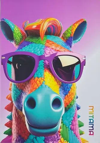 Mitama Animal 62733-90107 kůň / Sešit / A4 / linkovaný / 40+2 listů