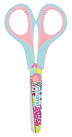 Mitama Good Vibes tyrkysová/růžová / Dětské nůžky / 13 cm / zaoblené čepele