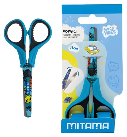 Mitama Good Vibes modrá/černá / Nůžky dětské / 13 cm