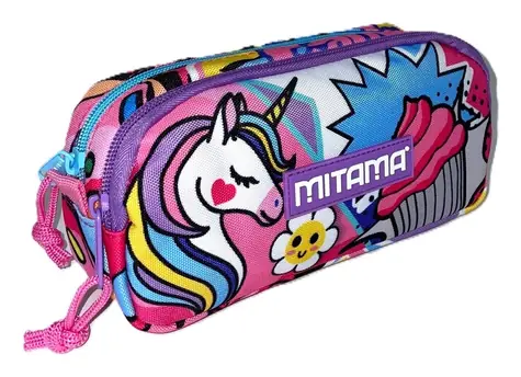 Mitama 2Zip Daisy Pop / Penál / 2 přihrádky