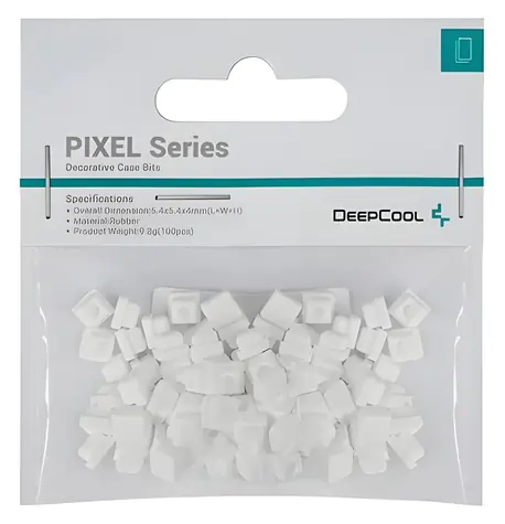 Deepcool PIXEL bílá / Dekorační bity pro skříň / 100 ks / guma