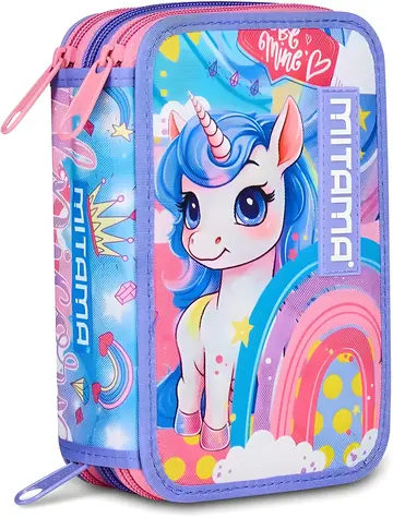 Mitama Triplo Rainbow / Školní penál / Třípatrový / Plný / 47 ks