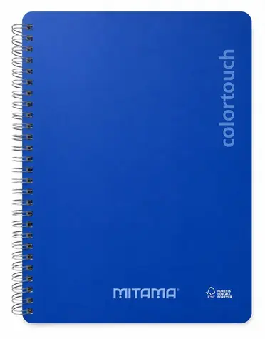 Mitama i-Note modrá, čtverečkovaný / Spirálový sešit / 18,5×24 cm / 90 listů