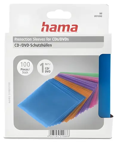 Hama ochranný obal CD/DVD barevný / Obal na médium / 100 ks / 5 barev