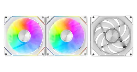 darkFlash Gauss G24 3v1 bílá / Ventilátor / 120 mm / ARGB / 800-2000 RPM / 33,55 dBA