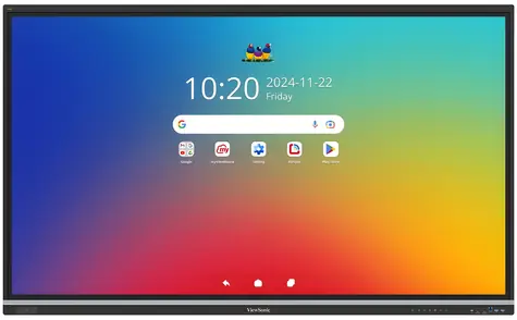 75" ViewSonic IFP7551 černá / Interaktivní dotykový panel / 4K UHD / Android 14 EDLA / 50 bodů multi-touch / OPS slot