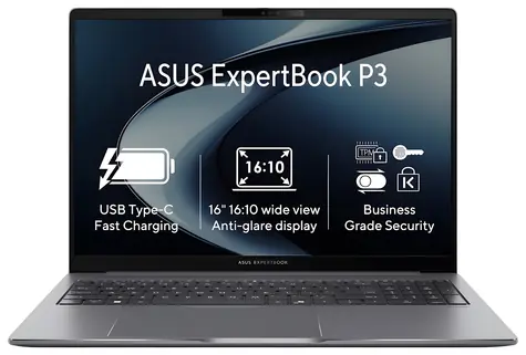 ASUS ExpertBook P3 šedá / Notebook / 16" WUXGA / Intel Core i5-13420H / 16GB / 1TB SSD / Intel UHD / W11 Pro