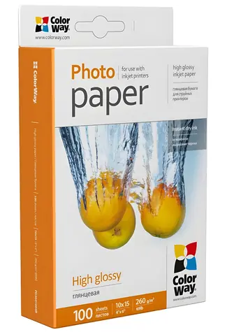 COLORWAY Fotopapír / Vysoce lesklý / 10x15 cm / 260 g/m2 / 100 listů