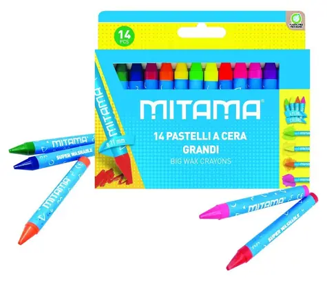 Mitama / Voskovky / 14 barev / kulaté / omyvatelné
