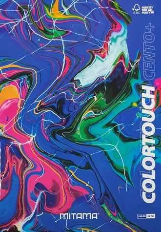 Mitama Color Touch modrá-mramor / Sešit / A4+ / linkovaný / 52+2 listů / 100 g