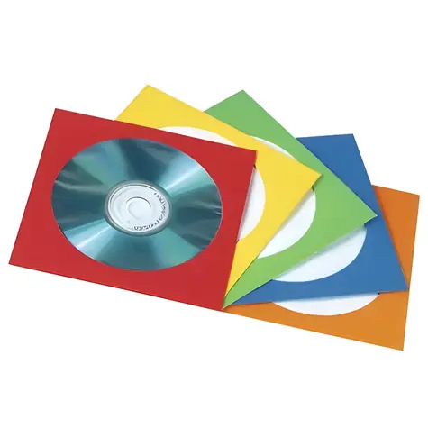 Hama / Papírový obal na CD/DVD / průhledné okénko / barevné / 100 ks