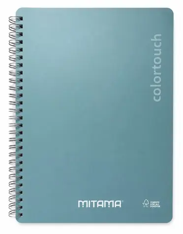 Mitama i-Note tyrkysová / Spirálový sešit / 18,5×24 cm / čistý / 90 listů
