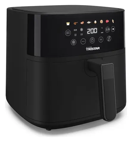 Tristar FR-9060 černá / Horkovzdušná fritéza / 1700 W / objem 6 l / 80 - 200 °C / 8 programů
