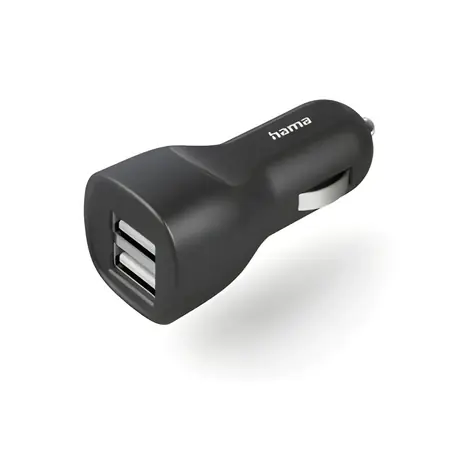 Hama autonabíječka černá / Nabíječka do vozidla / 2× USB-A / 12 W / 2,4 A