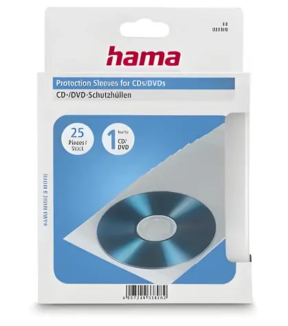 Hama / Obal na CD/DVD / průhledný / 25 ks