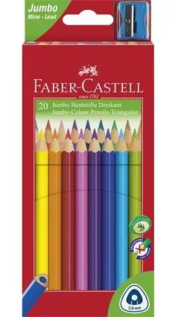Faber-Castell Jumbo / Pastelky šestihranné / 20 ks / + ořezávátko
