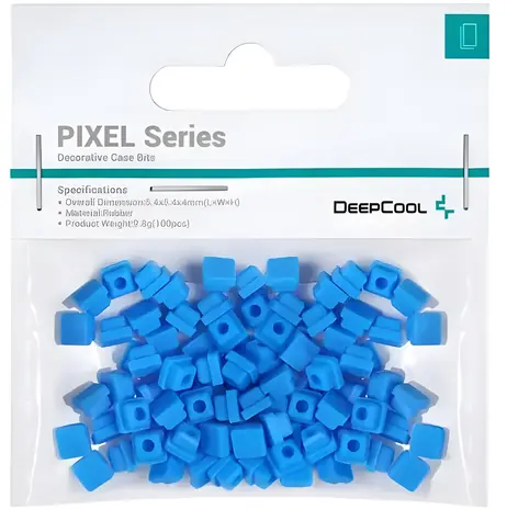 Deepcool PIXEL modrá / Dekorativní bity pro PC skříň / 100 kusů / guma