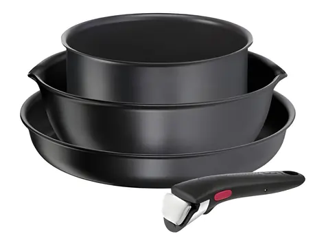 Tefal Ingenio Daily Chef L7629453 černá / Sada nádobí / 4 ks / hliník / odnímatelná rukojeť