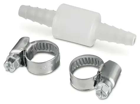 Xavax zpětný ventil / Příslušenství pro pračky / pro odtokové hadice do O 10 mm / 2 hadicové spony 10–16 mm