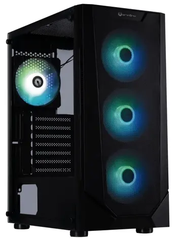 BitFenix C60 černá / Skříň / ATX / 4x 120mm ARGB / 2x USB 2.0 + 1x USB 3.0 / bez zdroje / tvrzené sklo