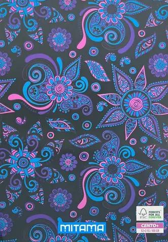 Mitama Fantasy Colours Mandala / Sešit / A4+ / čtverečkovaný 5 mm / 52+2 listů