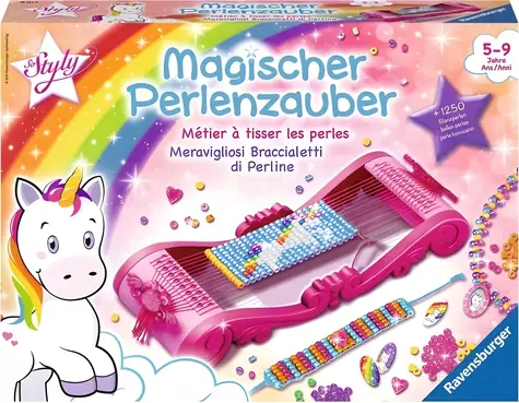 Ravensburger Magic Bead Charm Unicorn / Kreativní sada / 1500 korálků / od 5 let