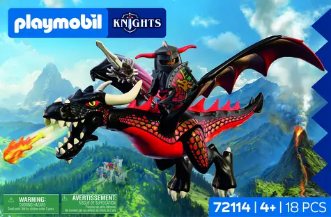 Playmobil® 72114 Knights Black Dragon / Stavebnice / 18 dílků / od 4 let