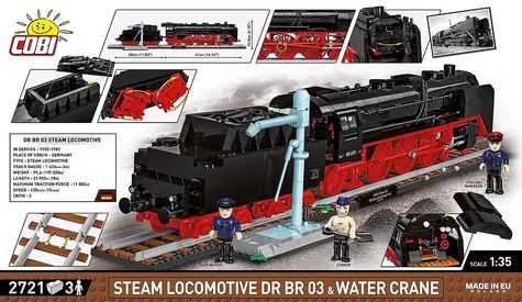 COBI 6286 Parní lokomotiva DR BR 03 Executive Edition / Stavebnice / 2721 kostek / 3 figurky / od 10 let