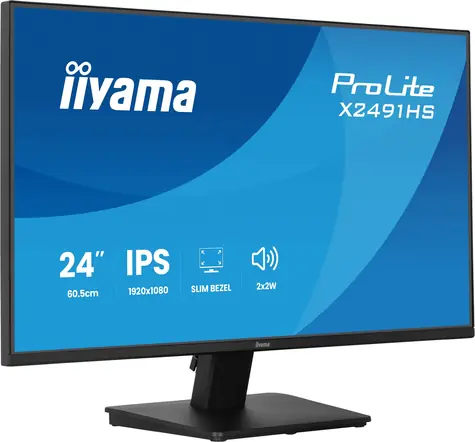 23,8" iiyama ProLite X2491HS-B1 černá / Monitor / IPS / FHD / 120 Hz / 1 ms / Adaptive-Sync / repro