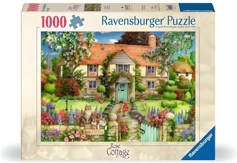 Ravensburger Puzzle Chaloupka růží / 1000 dílků / od 14 let