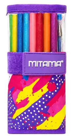 Mitama Glitter Roll Comics fialová / Penál plný / rolovací / 25 ks