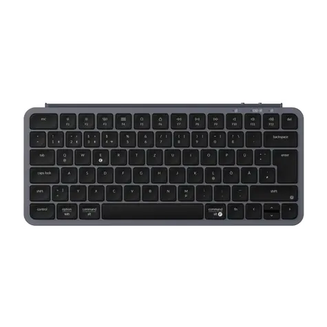 Keychron B1 Pro šedá/černá / Klávesnice / 75% / Nůžkový přepínač / 2,4 GHz + BT 5.2 / USB-C / DE