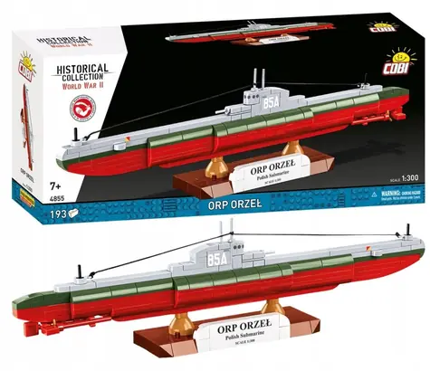 COBI 4855 Ponorka ORP Orzeł / Stavebnice / 193 kostek / 1:300 / od 7 let