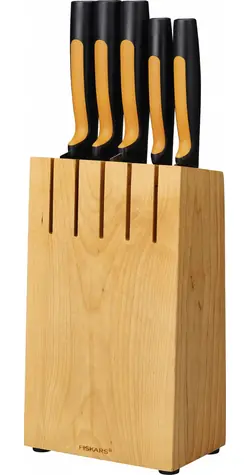Fiskars Functional Form 1062927 / Sada nožů / 5 ks + dřevěný blok