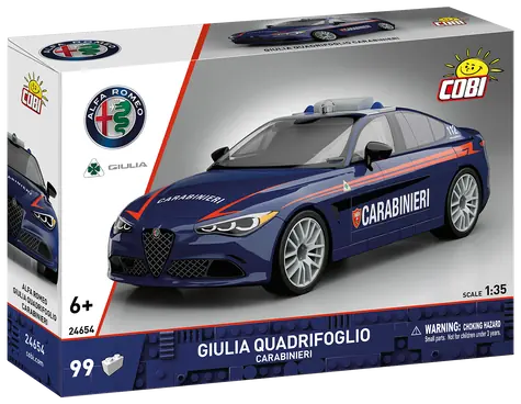 COBI 24654 Alfa Romeo Giulia Quadrifoglio Carabinieri / Stavebnice / 99 kostek / 1:35 / od 6 let