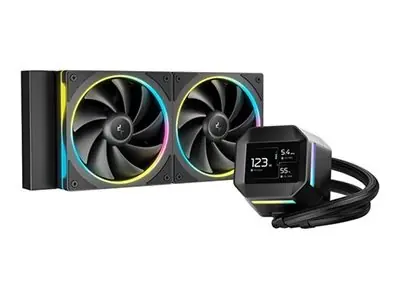 Deepcool LM240 černá / Komplet vodního chlazení / 2x 120mm / ARGB / 2,4" IPS displej