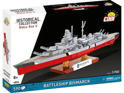 COBI 4854 Battleship Bismarck / Stavebnice / 590 kostek / 1:700 / od 8 let