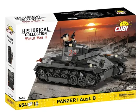 COBI 2660 Panzer I Ausf. B / Stavebnice / 654 dílů / 1 figurka / 1:28 / od 9 let