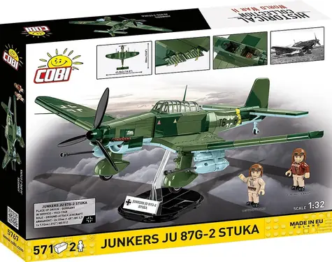 COBI 5767 Junkers Ju-87G-2 Stuka / Stavebnice / 571 kostek / 2 figurky / od 9 let
